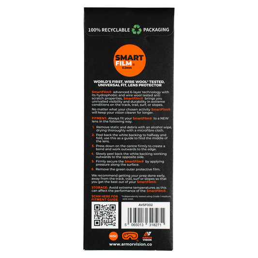 AV 62 MM Smartfilm Lens Protector (Pack of 3) Designed for tear-off lenses