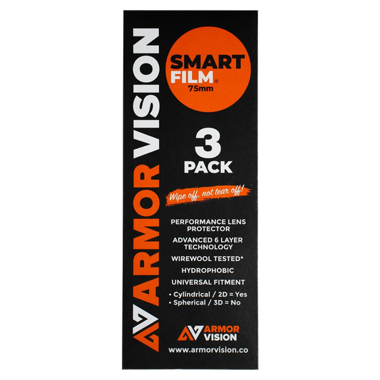 AV 75 MM Smartfilm Racing Visor Protector (Pack of 3)
