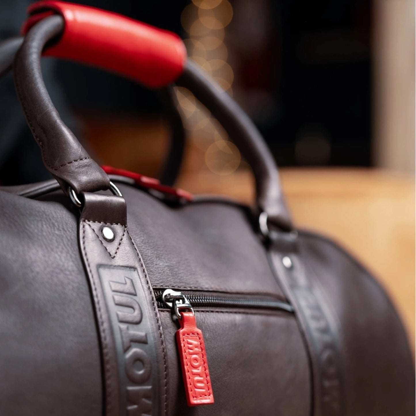 Motul Leather Duffle Bag Moka